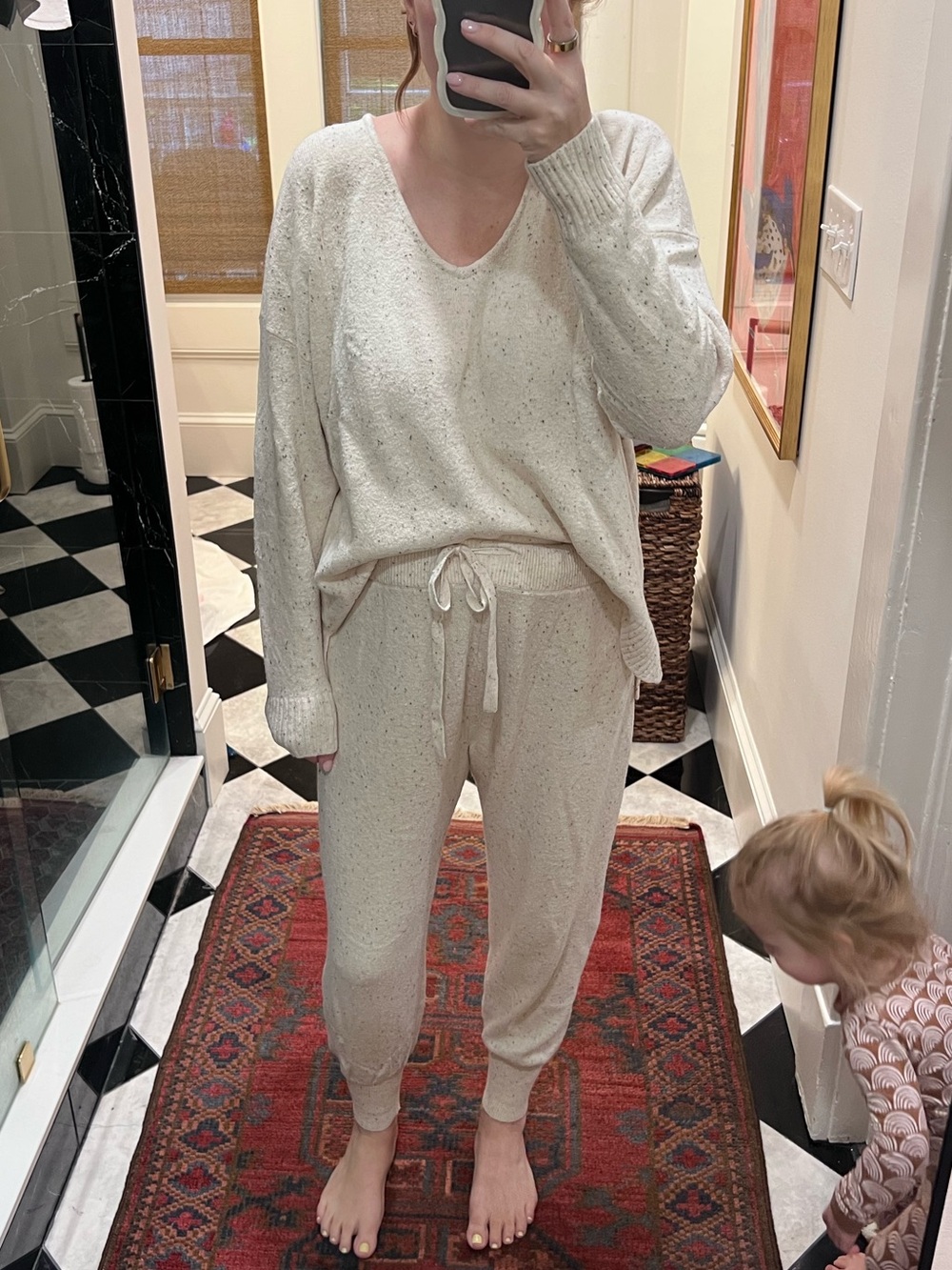 stars above Cream Speckled Knit Sweater Set